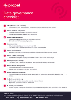 data governance checklist cover